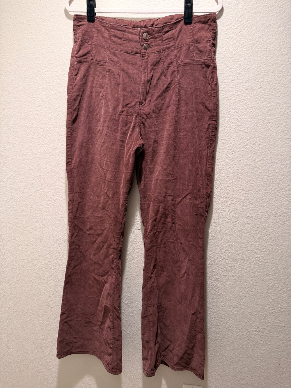 We The Free Mauve Corduroy Flare Jeans